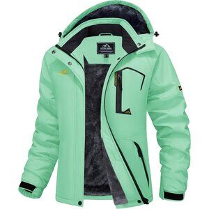 Women's Mint Green Ski Jacket Waterproof Jacket Windproof Winter Coats